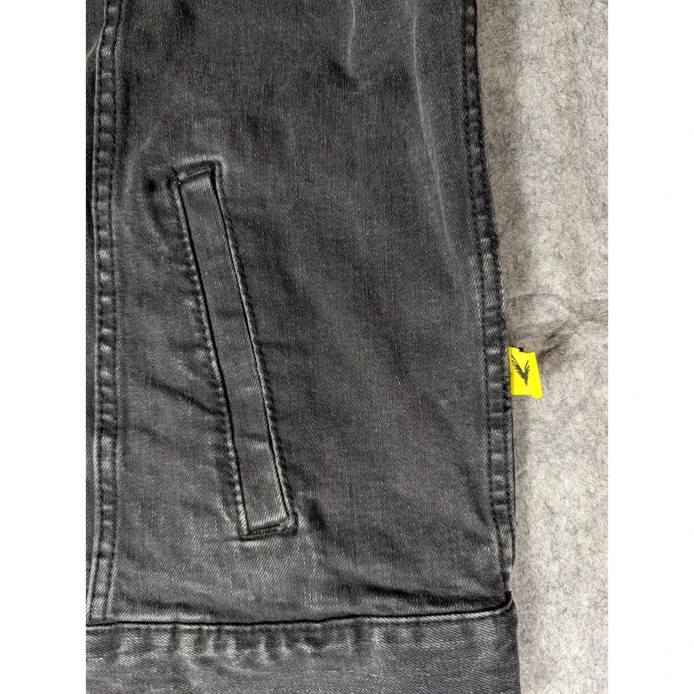 Logan Paul WWE Maverick Clothing Co Men‎ Washed Black Graphic Denim Jacket